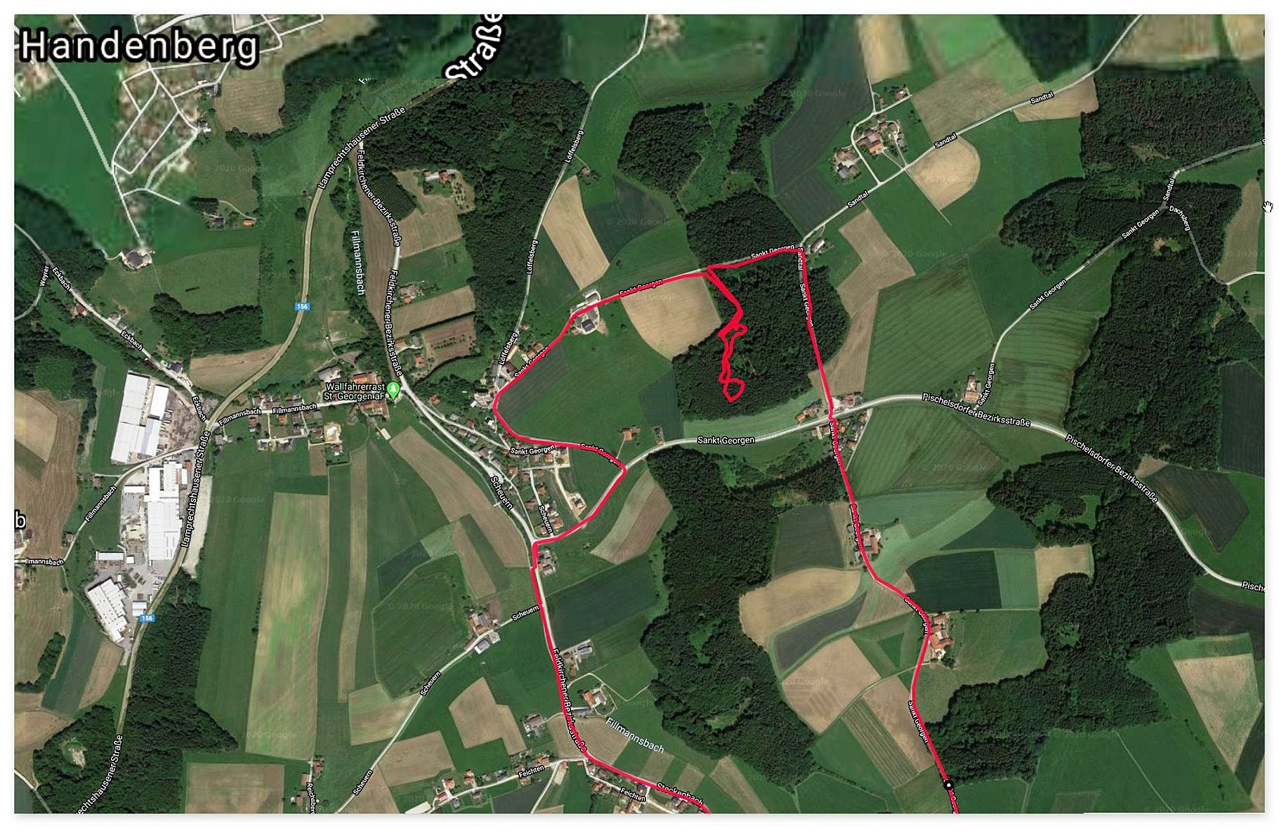 Keltische Grabhügel im Wald östlich von St. Georgen