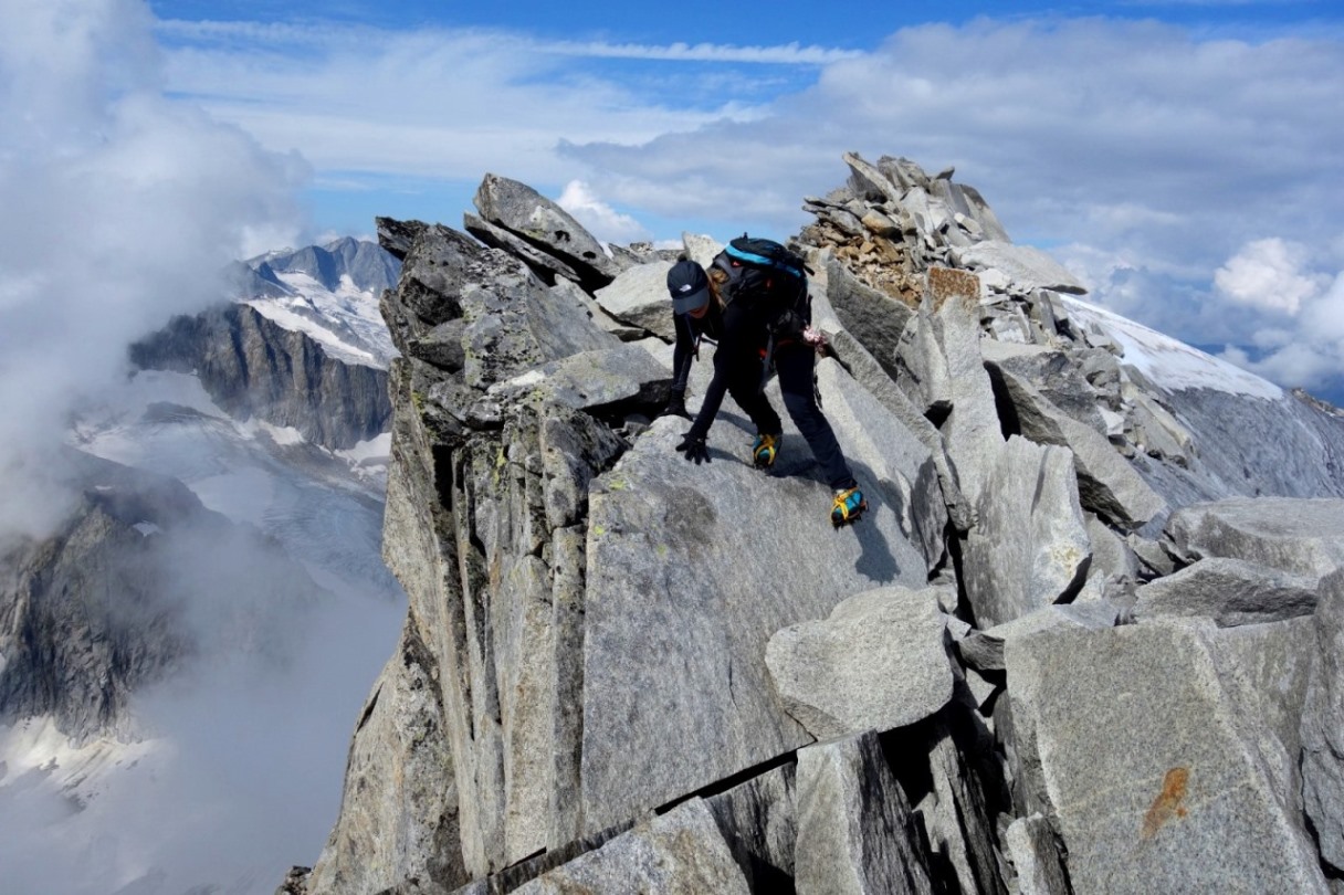 Gratkletterei über Blockgestein