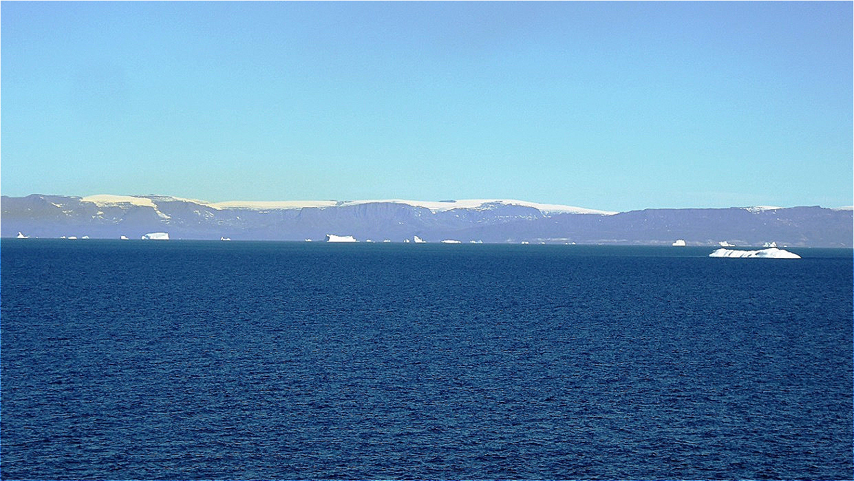 Festland mit Inlandeiskappe