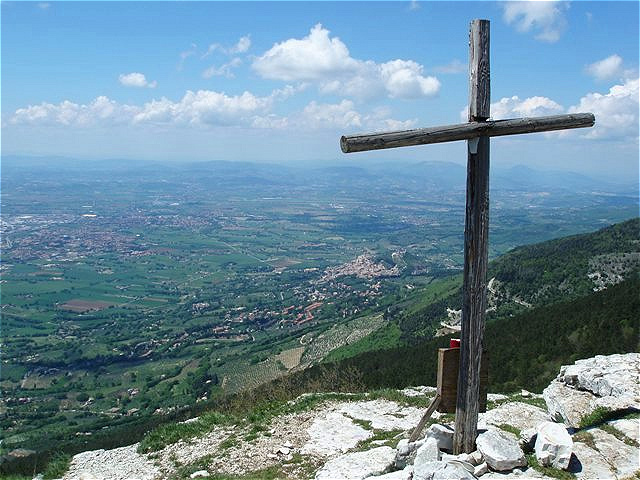 Monte Subasio- Blick zurück auf Assisi