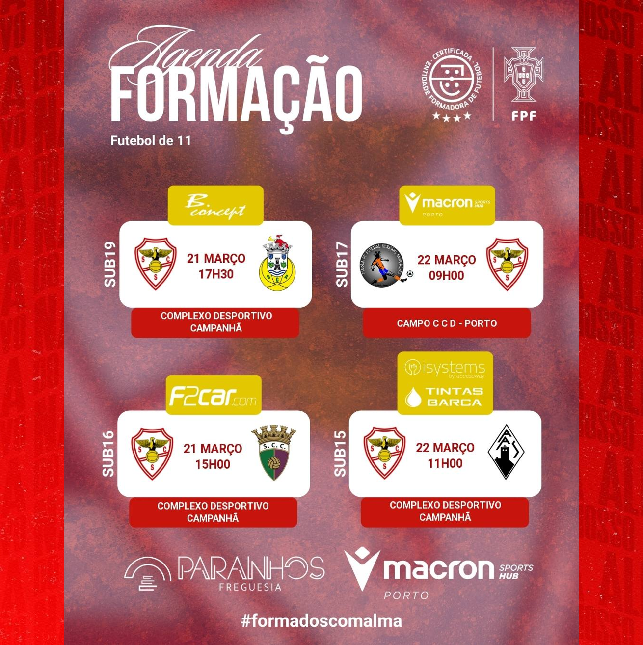 Calendário Formação