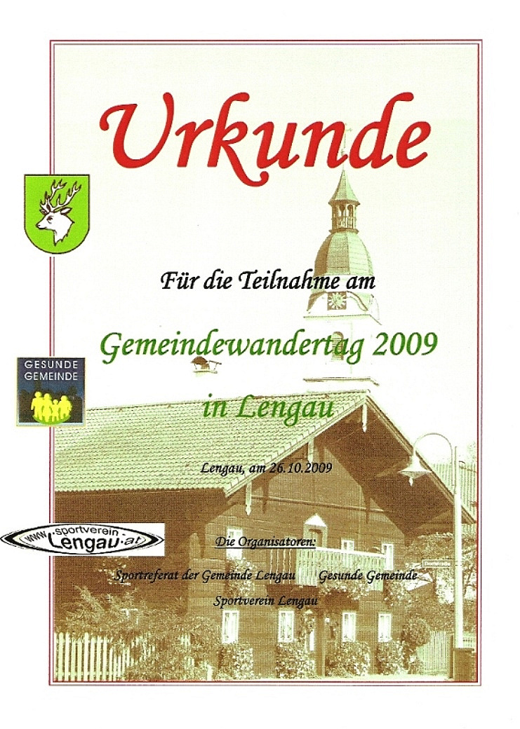 2009 -  Lengauer Spaziergang
"Bewegung ist Leben"
