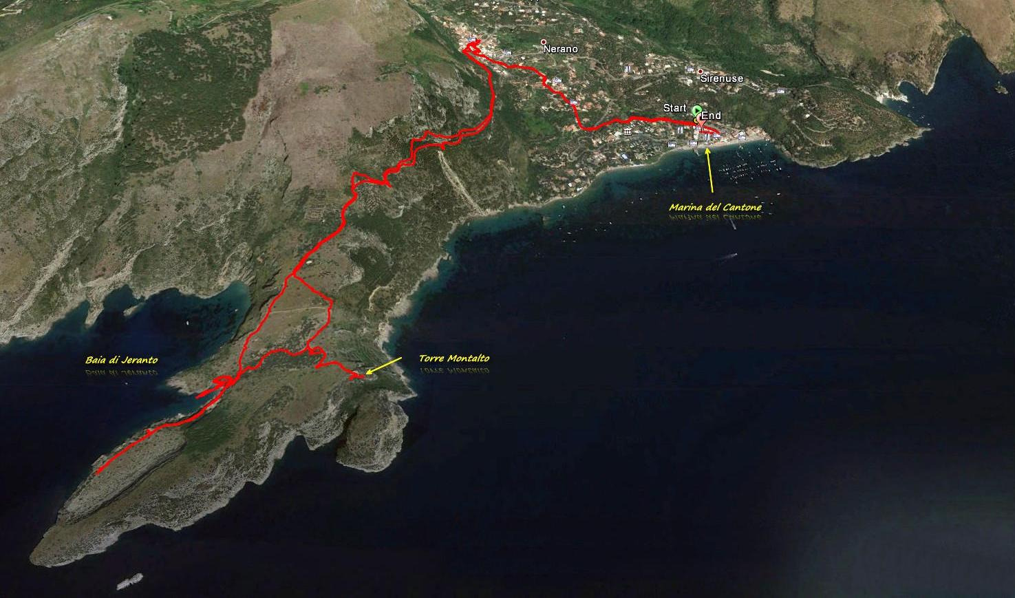 Wanderung zur Baia di Jeranto und zum Torre Montalto