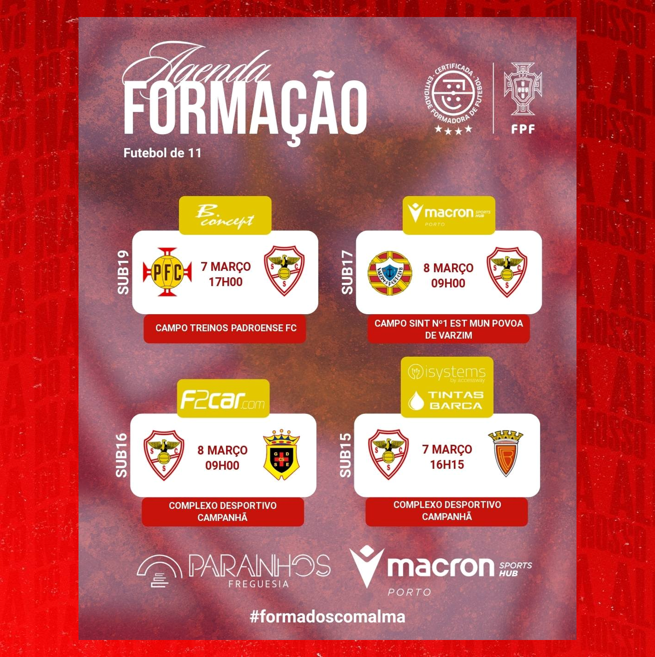 Calendário Formação