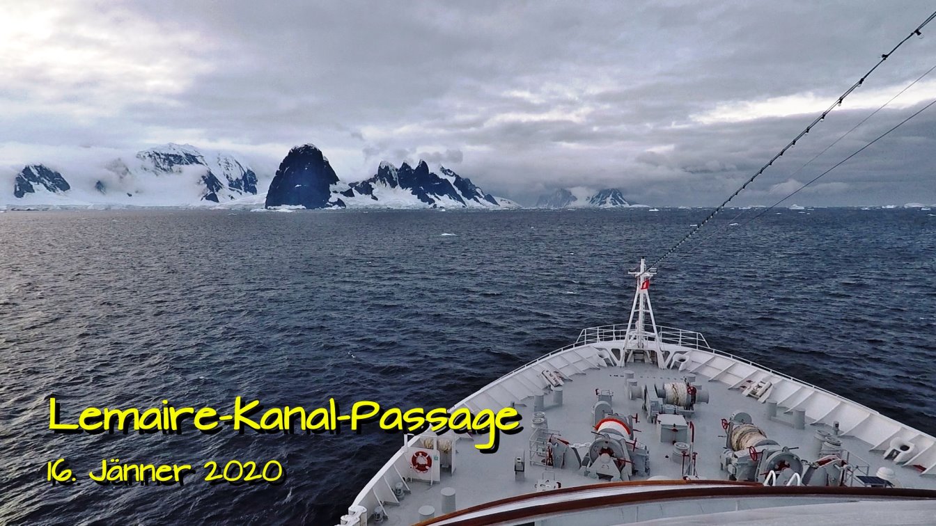 Vor der Einfahrt in den Lemaire Kanal