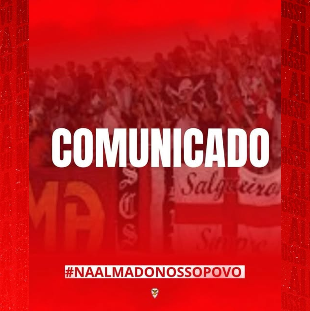 O Salgueiros vem por este meio desejar as 
rápidas melhoras ao colaborador da empresa 
que presta serviços para a FPF que sofreu uma 
paragem cardiorrespiratória no decorrer do jogo 
de hoje. Graças à pronta intervenção da equipa 
da Cruz Vermelha e do Enfermeiro do Salgueiros,
Paulo Olival, que conseguiram reverter a paragem, 
o colaborador da FPF seguiu estável na 
ambulância do INEM para o hospital de Santa 
Maria da Feira. O Salgueiros não podia também 
deixar de desejar uma rápida recuperação ao 
atleta do CD Cinfães que sofreu um Traumatismo 
Crânio Encefálico no decorrer da partida 
após uma disputa de um lance com o nosso atleta.
A ambos desejamos que possam regressar o 
mais rápido possível.