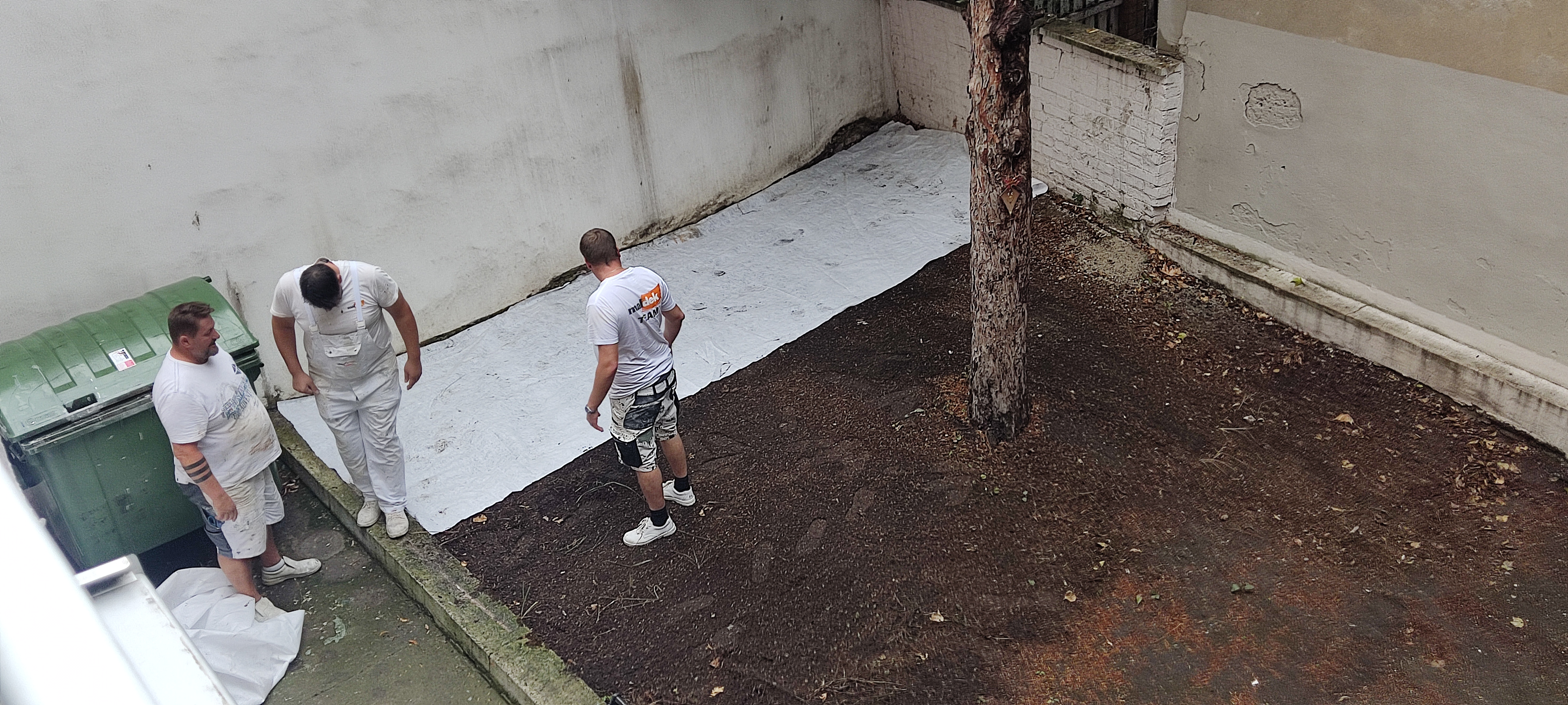 Verlegung Unkrautmatte