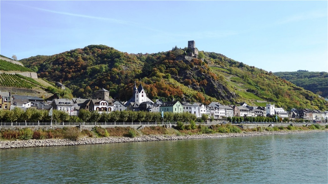 Die Stadt Kaub im Rhein-Lahn-Kreis in Rheinland-Pfalz
