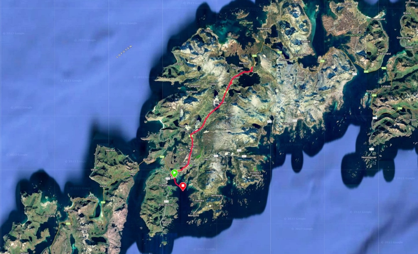 Mit dem Bus von Leknes zu den Wikingern in Vestvågøy