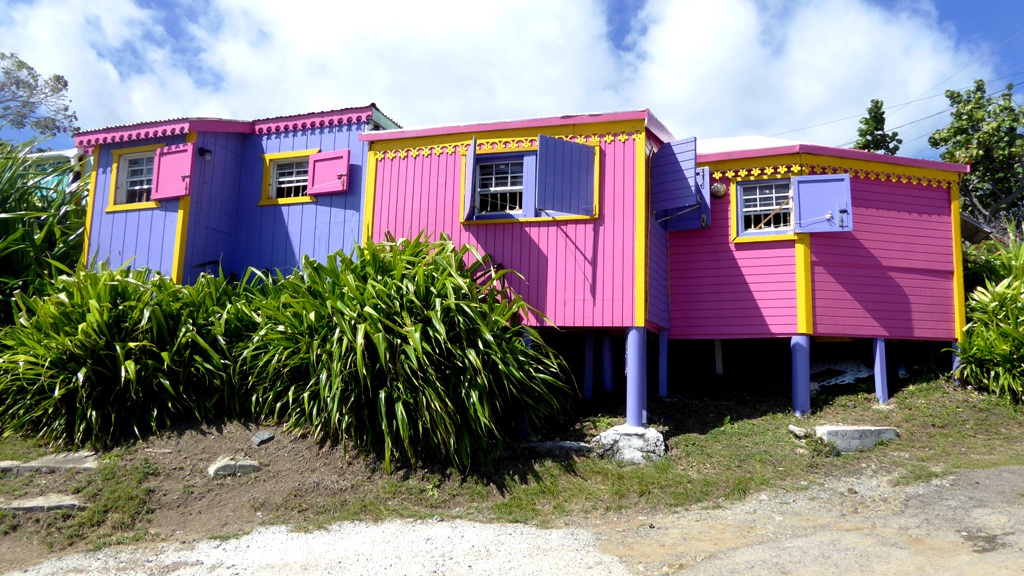 Bunte Holzhäuser