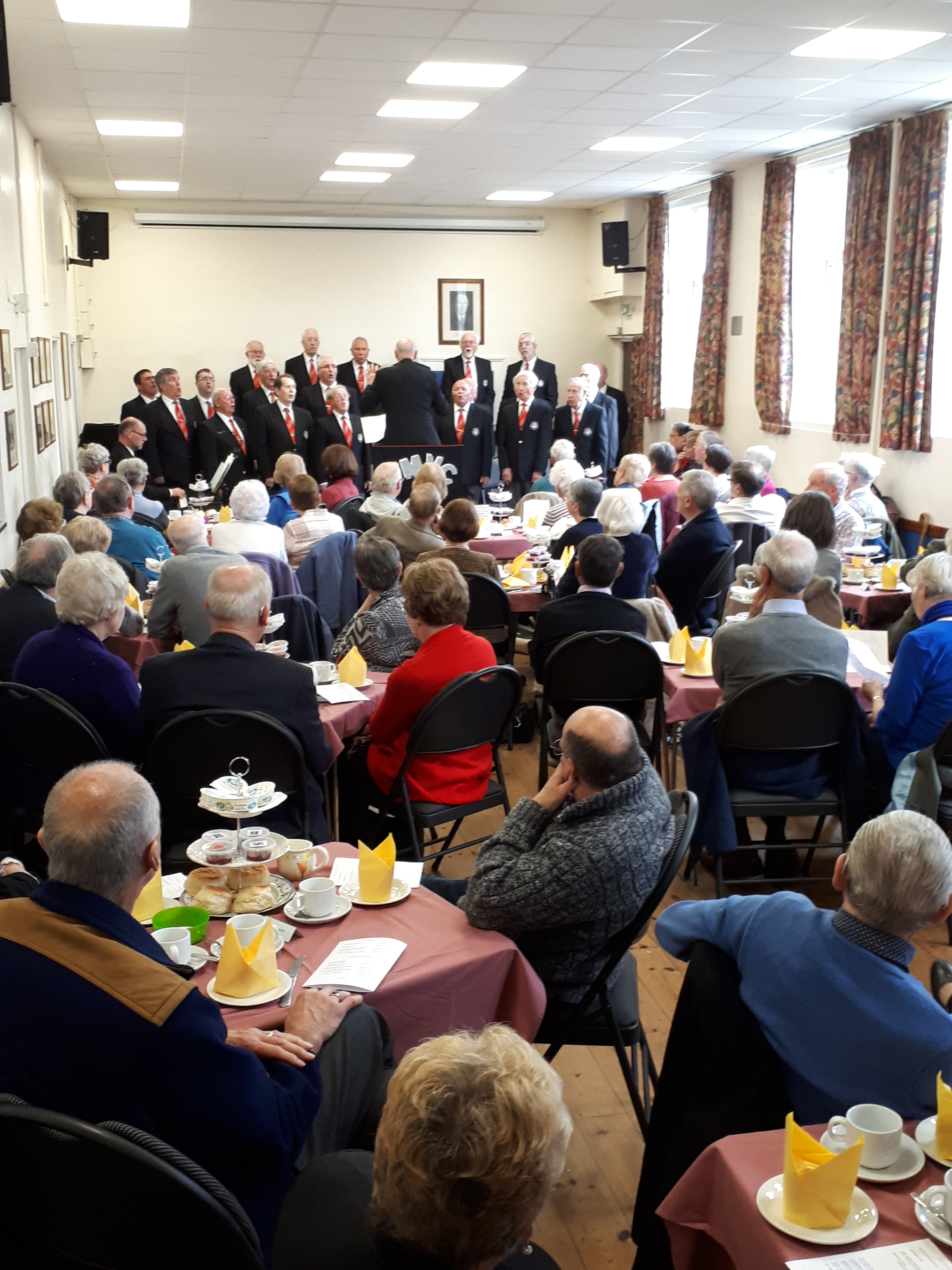 Full house for a very enjoyable afternoon with the Vauxhall Male Voice Choir - April 2019