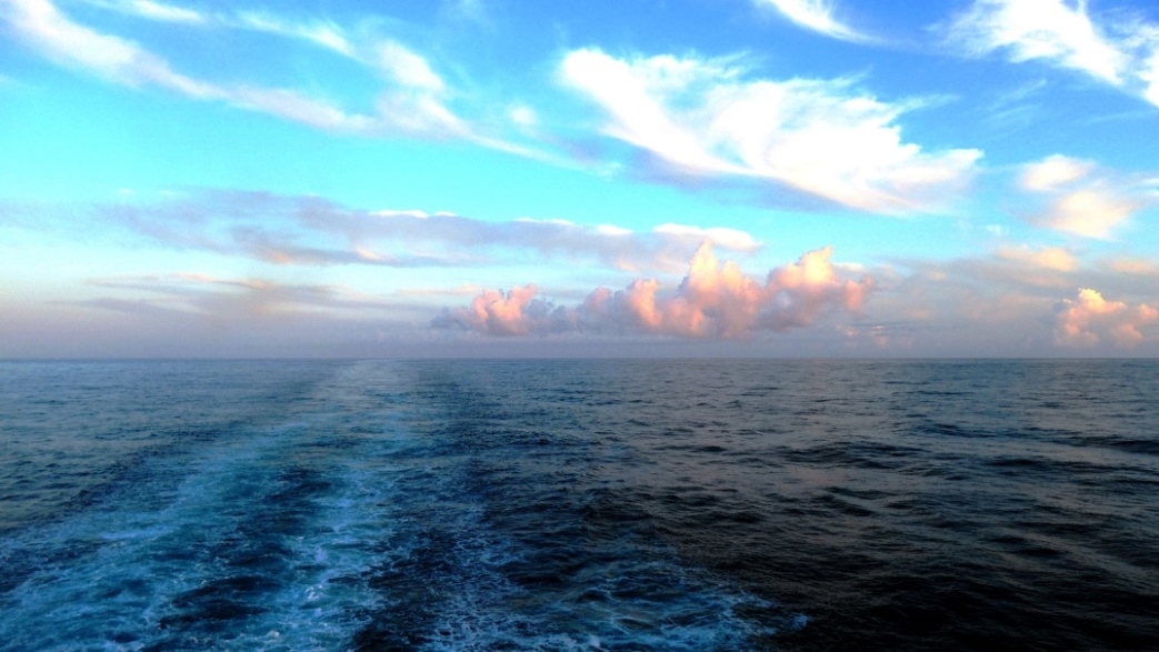 Spätnachmittag auf See