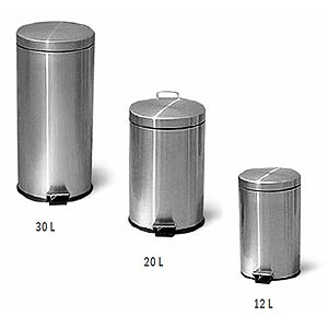 Χαρτοδοχεία ΙΝΟΧ Με πεντάλ 5L / 12L / 20L / 30L