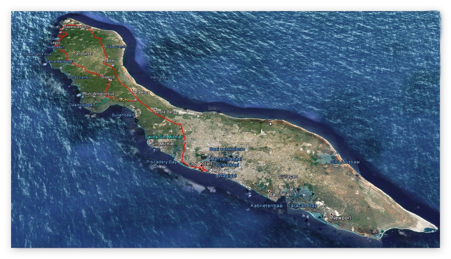 GPS Daten - Curacao - Ausflüge