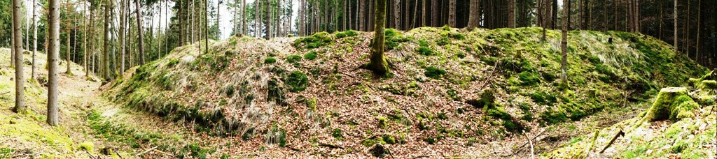 Panorama der Wallanlage auf der Nordseite