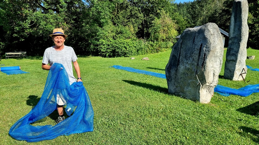 Die Netze werden vorbereitet.