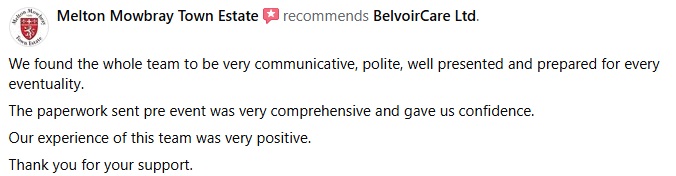 "Easy booking process and quick response from friendly staff."