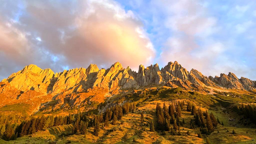 Die Mandlwände in der Morgensonne