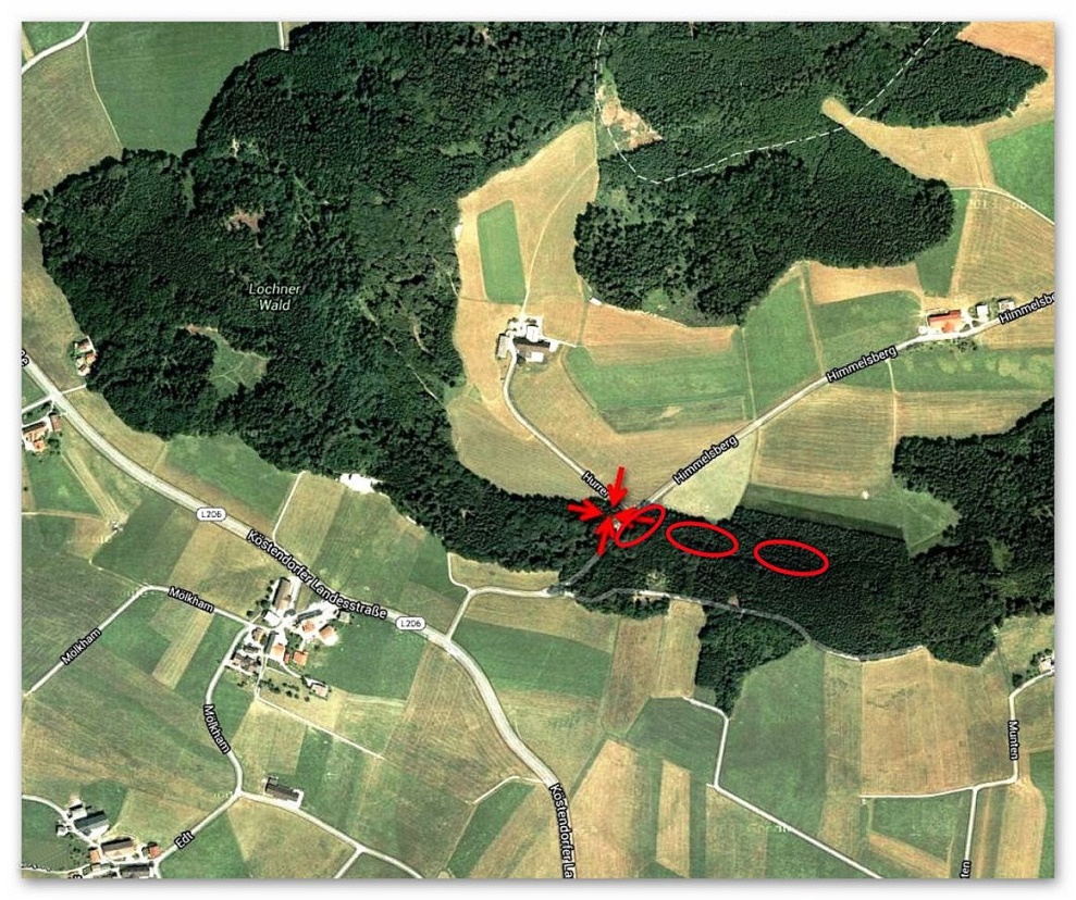 Lageplan der Hügelgräber