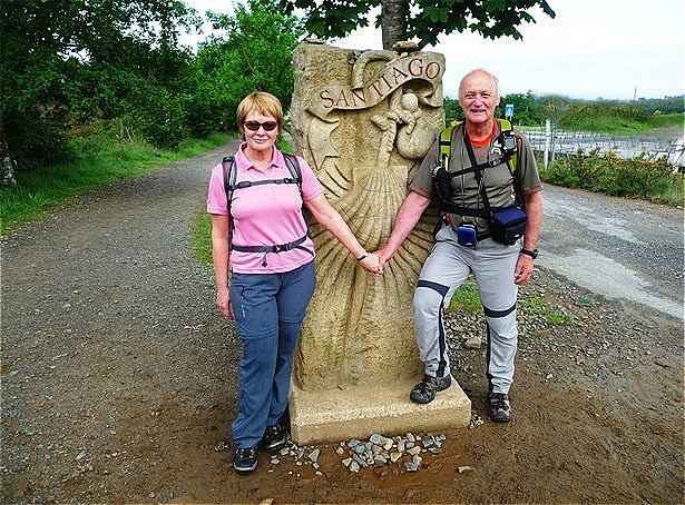 Empfang an der Gemeindegrenze Santiagos